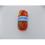 King Bird Variegated Wool 50g Orange, Red, Yellow, Sage Green