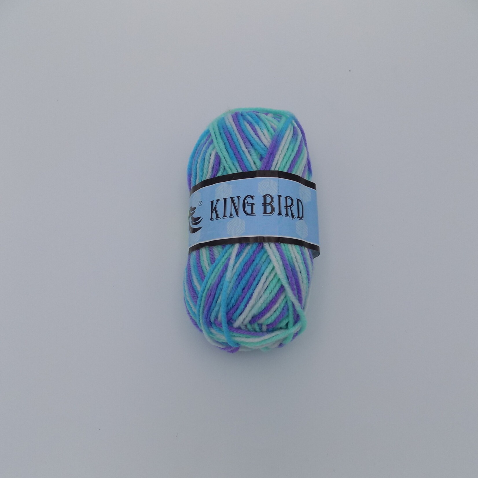 King Bird Variegated Wool 50g Sky Blue, Lilac, Mint Green