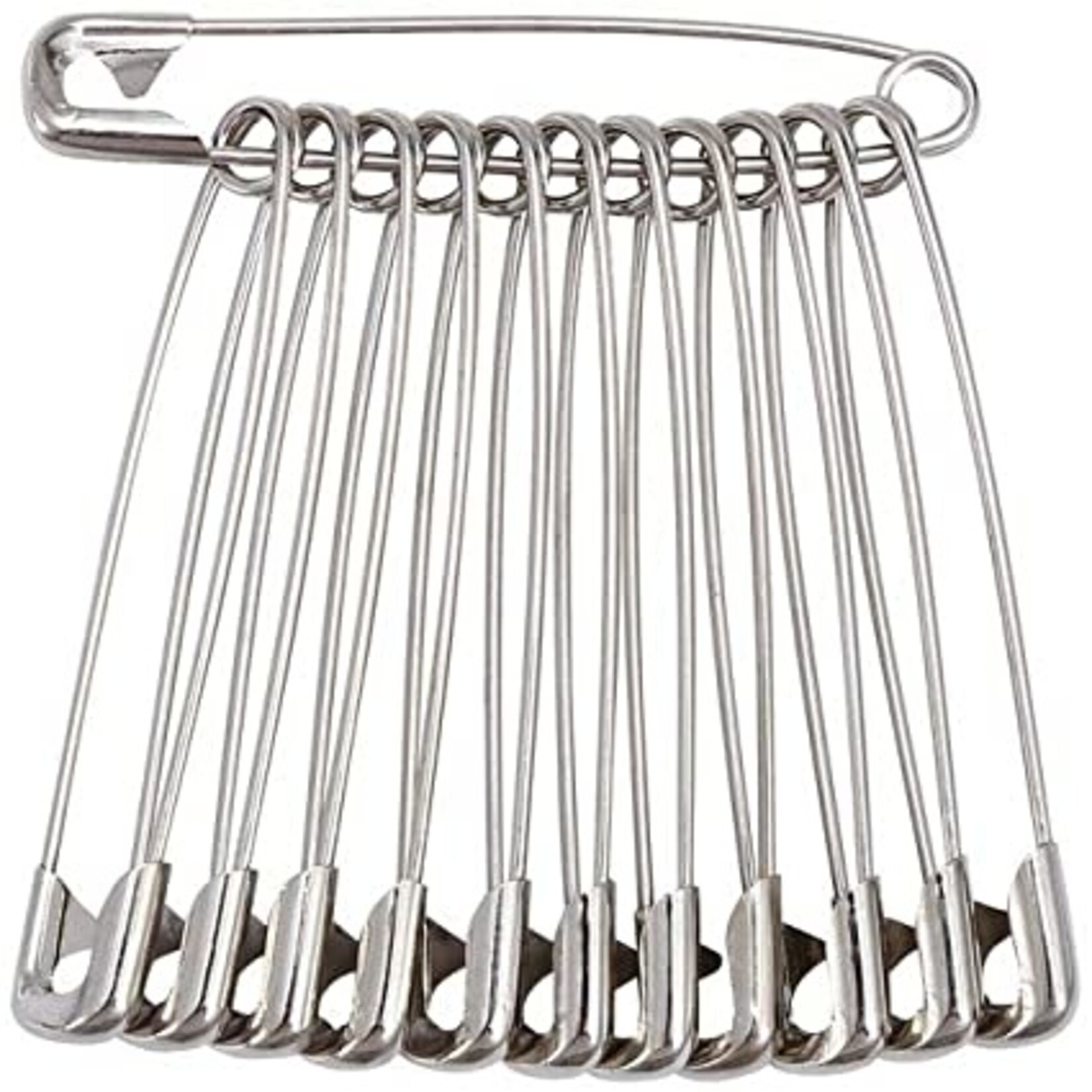 Safety Pins Silver Large (1 Bundle)