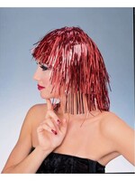 Tinsel Wig Red