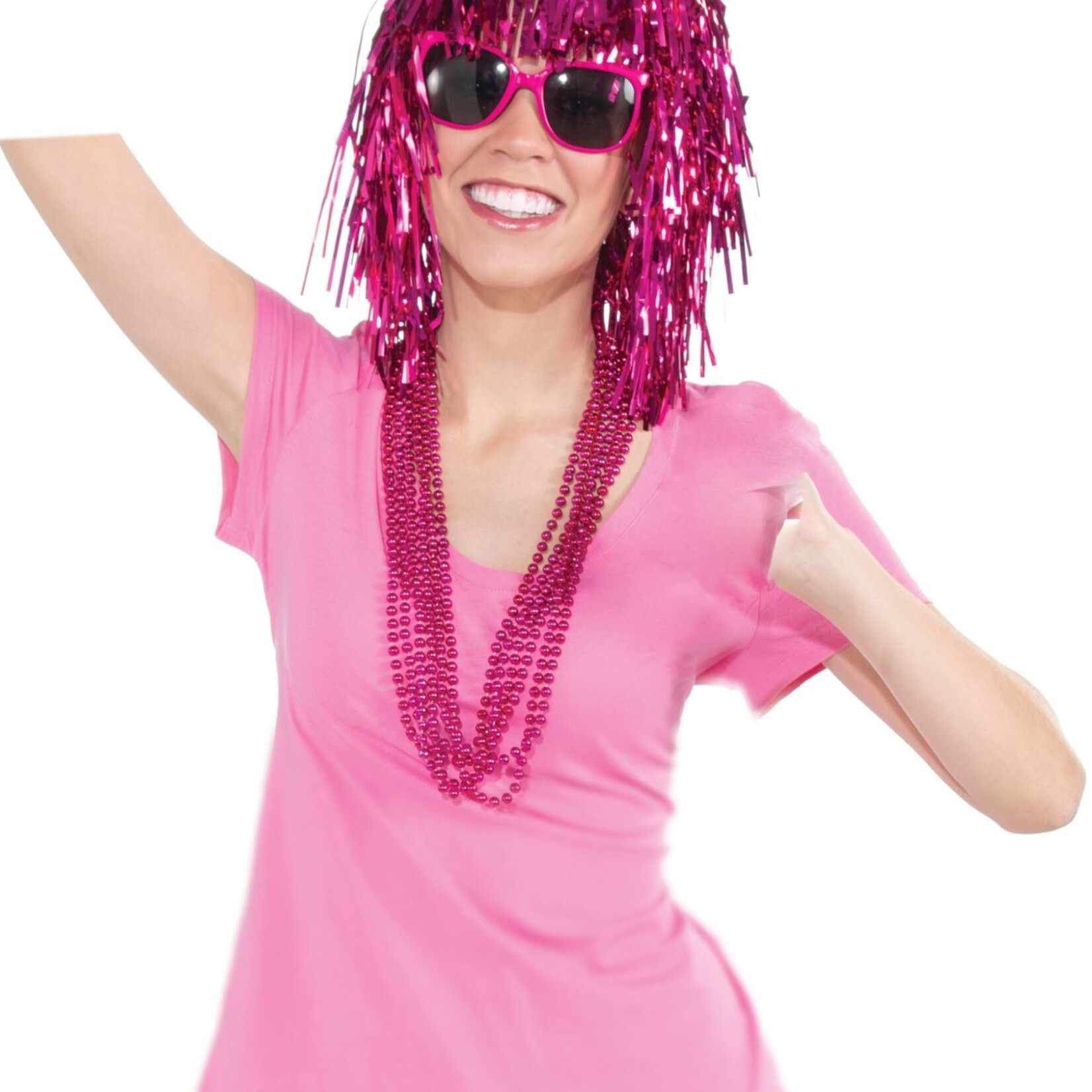 Tinsel Wig Pink