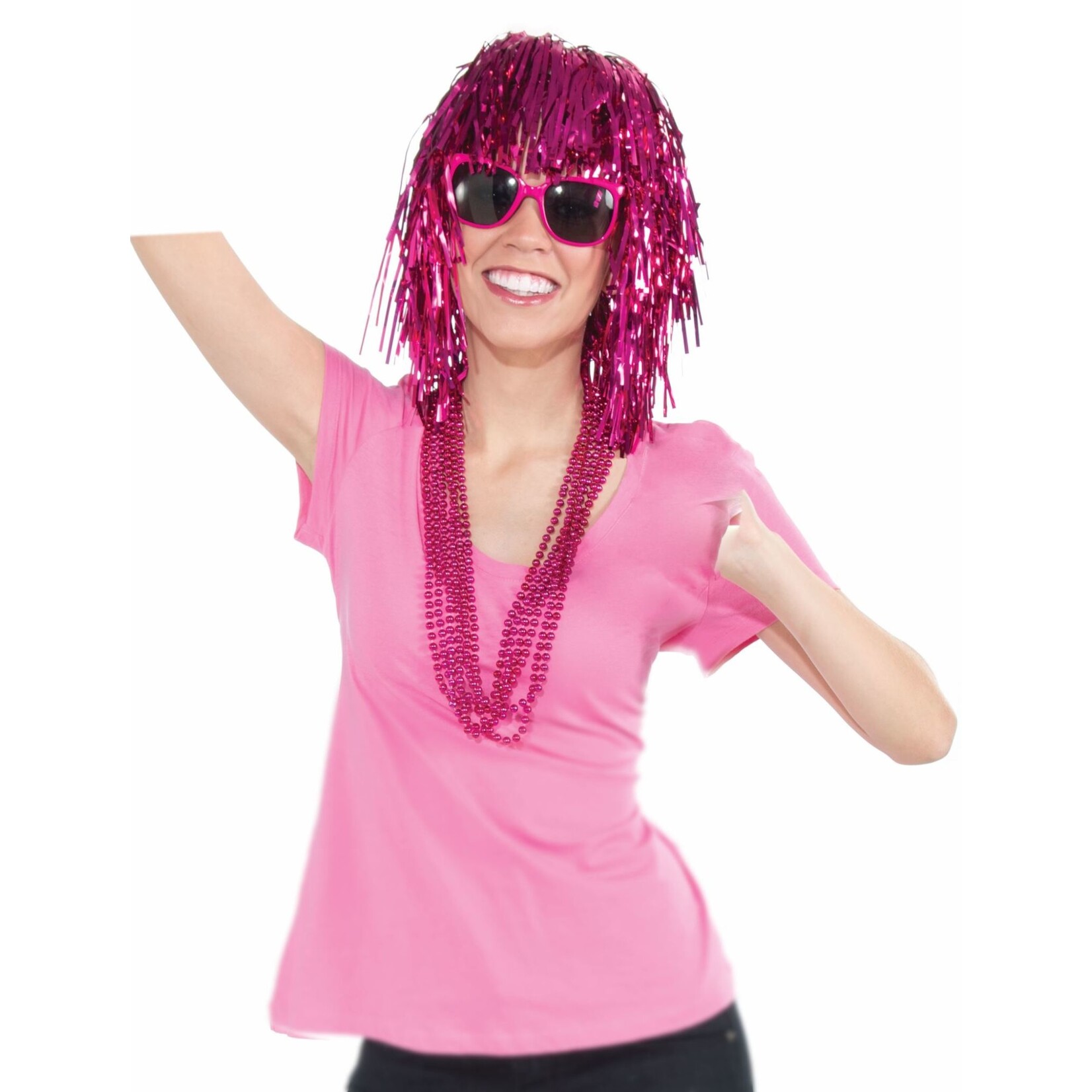 Tinsel Wig Pink