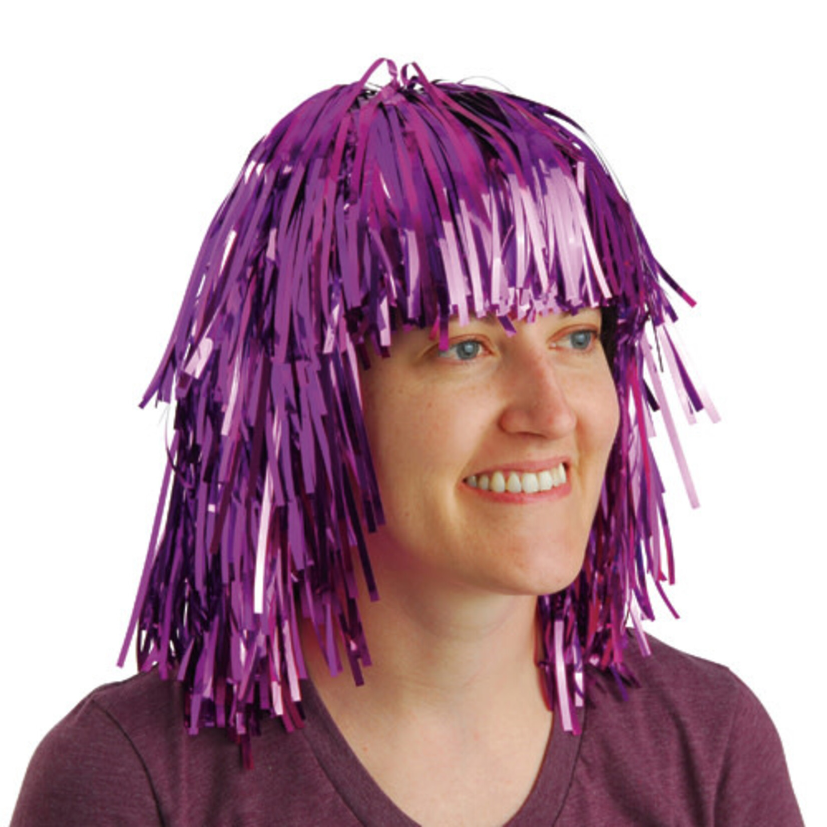 Foil wig Purple