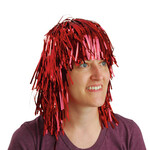 Foil wig Red