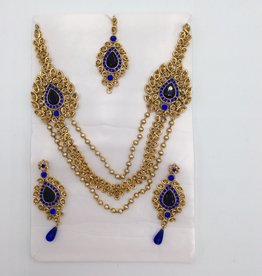Necklace & Earring Set Royal Blue