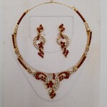 Necklace & Earring Set Maroon