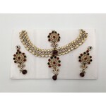 Necklace & Earring Set Red/ Green