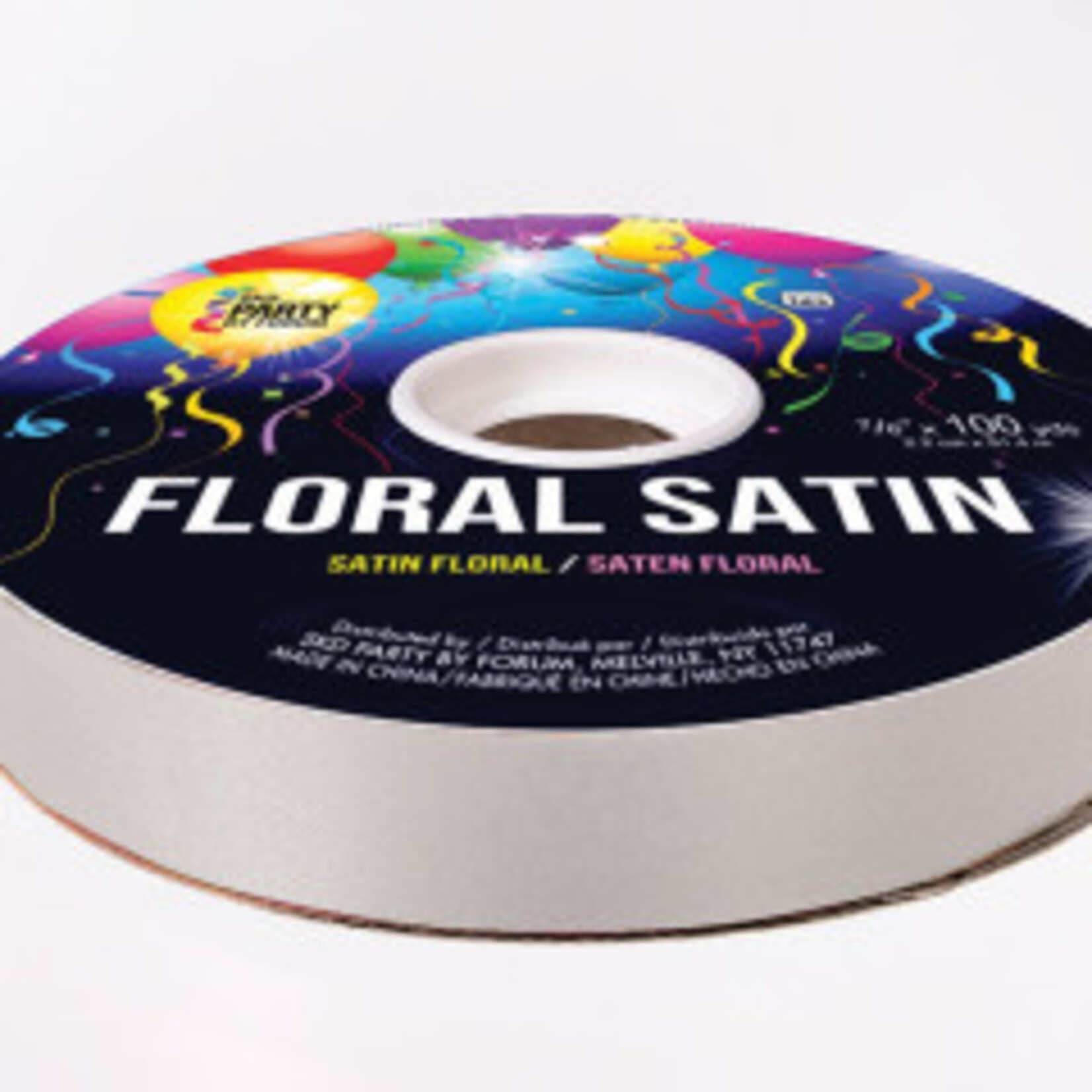 Smooth Floral Satin Ribbon 7/8 Inches