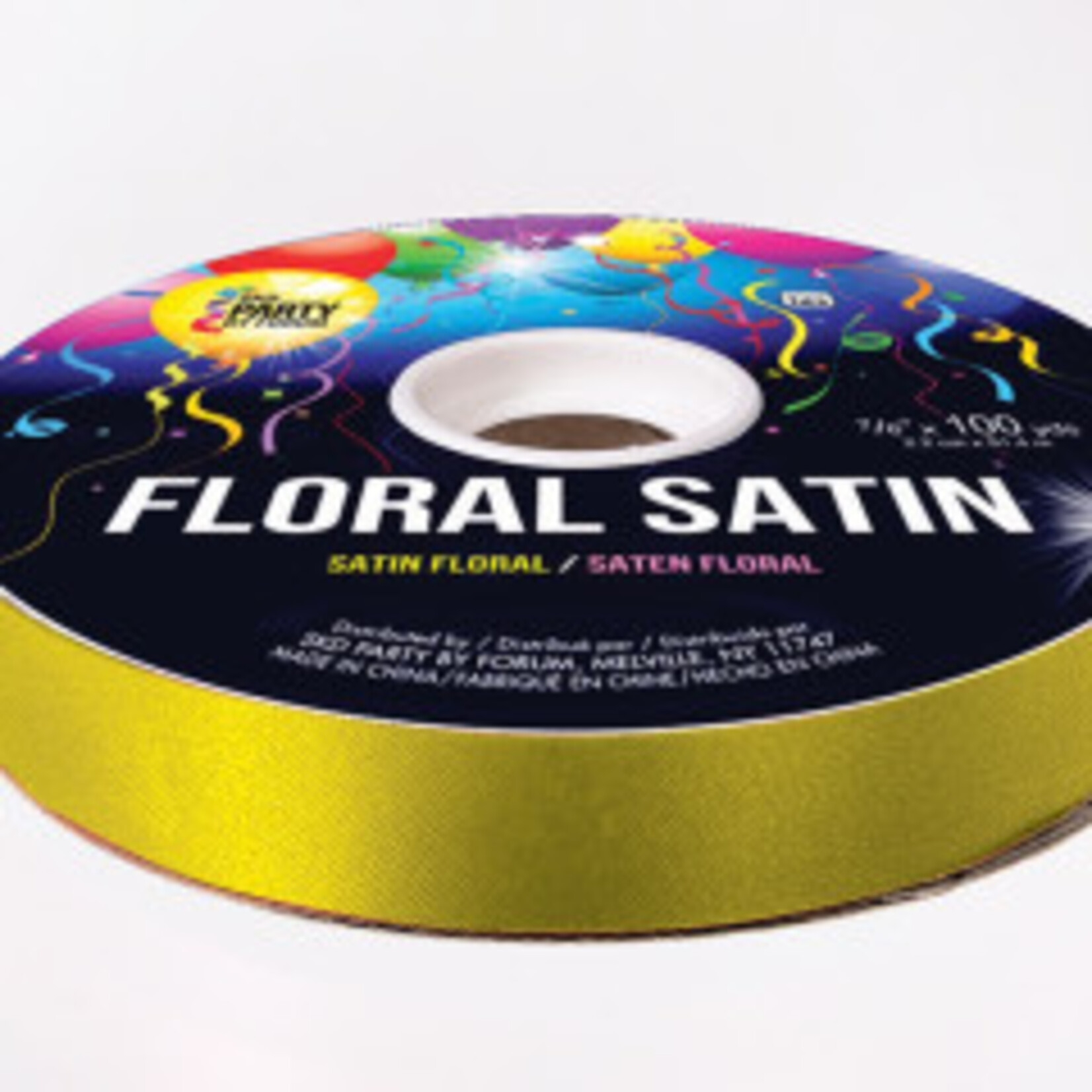 Smooth Floral Satin Ribbon 7/8 Inches