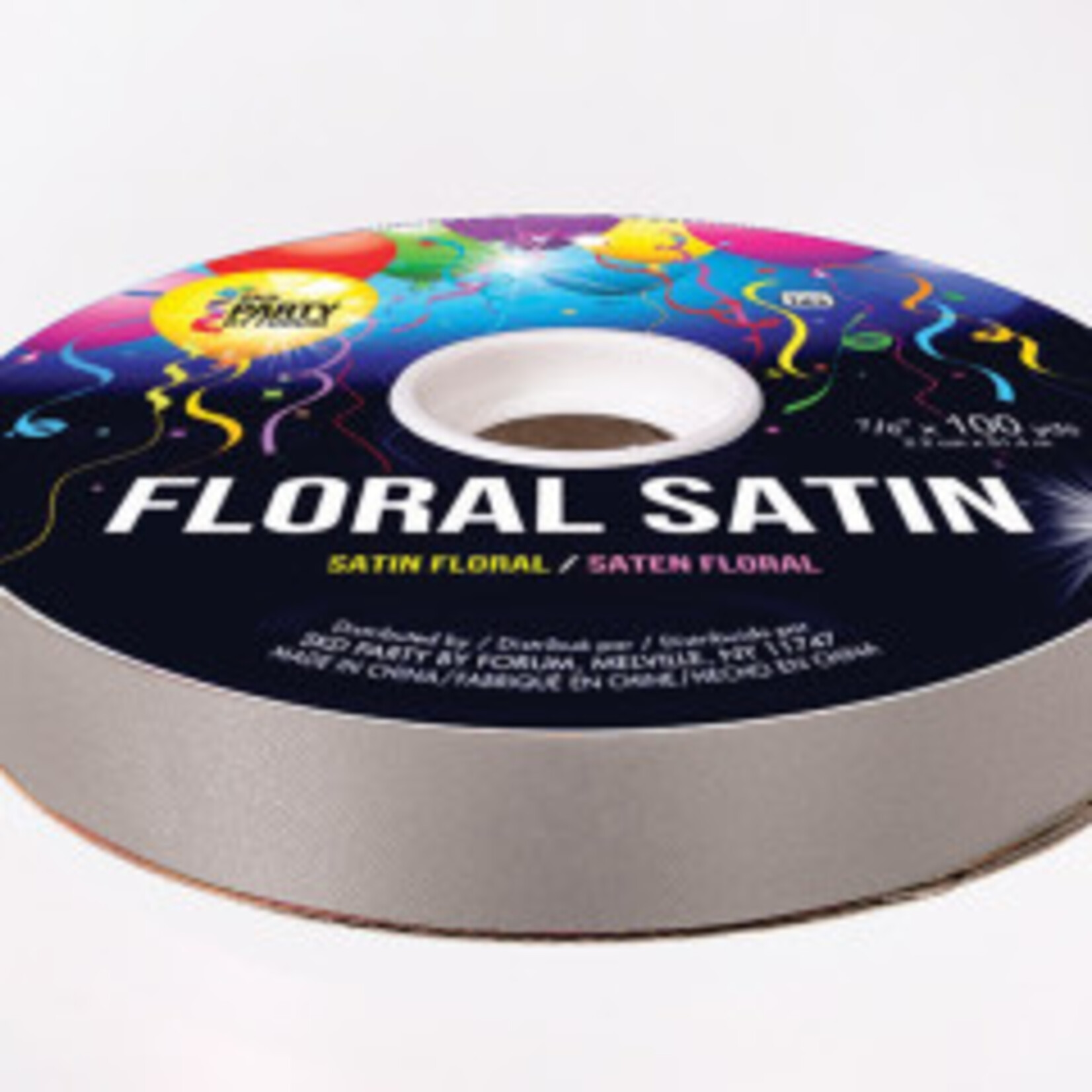 Smooth Floral Satin Ribbon 7/8 Inches