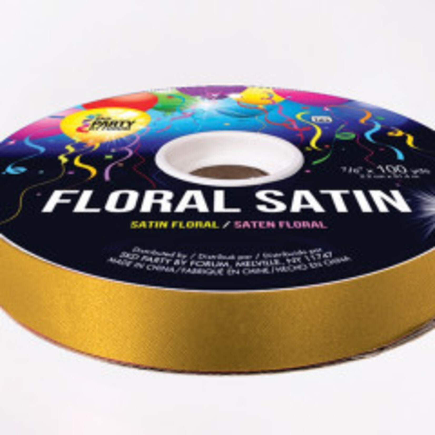 Smooth Floral Satin Ribbon 7/8 Inches