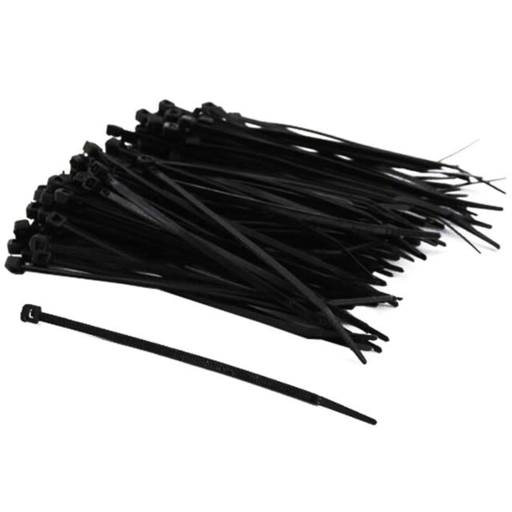 Cable Ties Pack (100pcs) Black 6" x 50 lbs