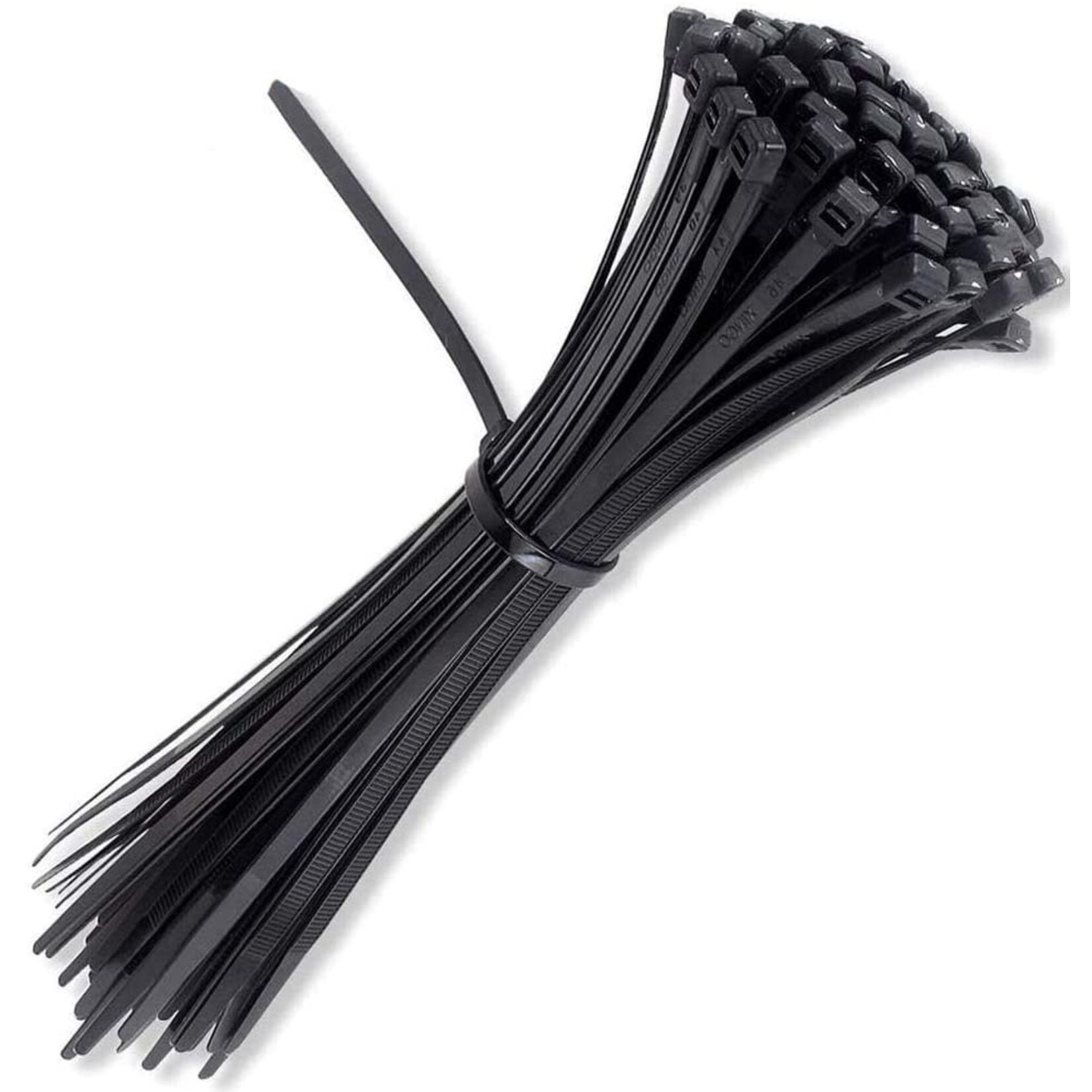 Cable Ties Pack (100pcs) Black 12" x 50 lbs