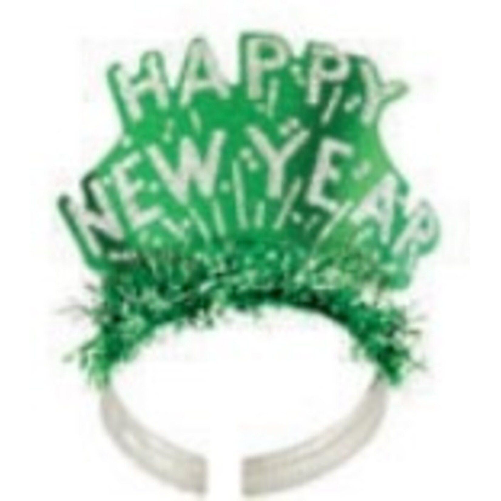 Glitter Happy New Year Tiaras with Metallic Fringe/tinsel