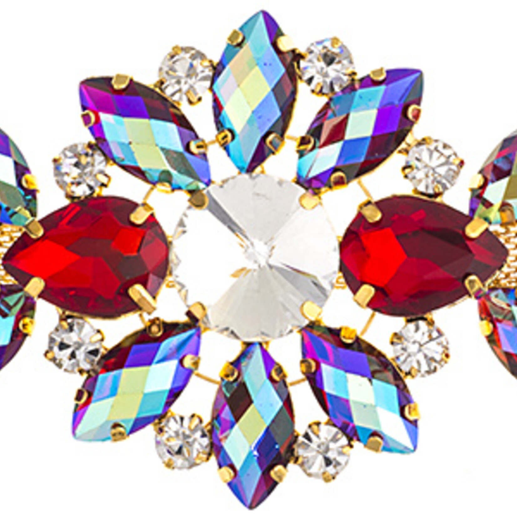 Crystal Motifs Embellishments 18cm Floral
