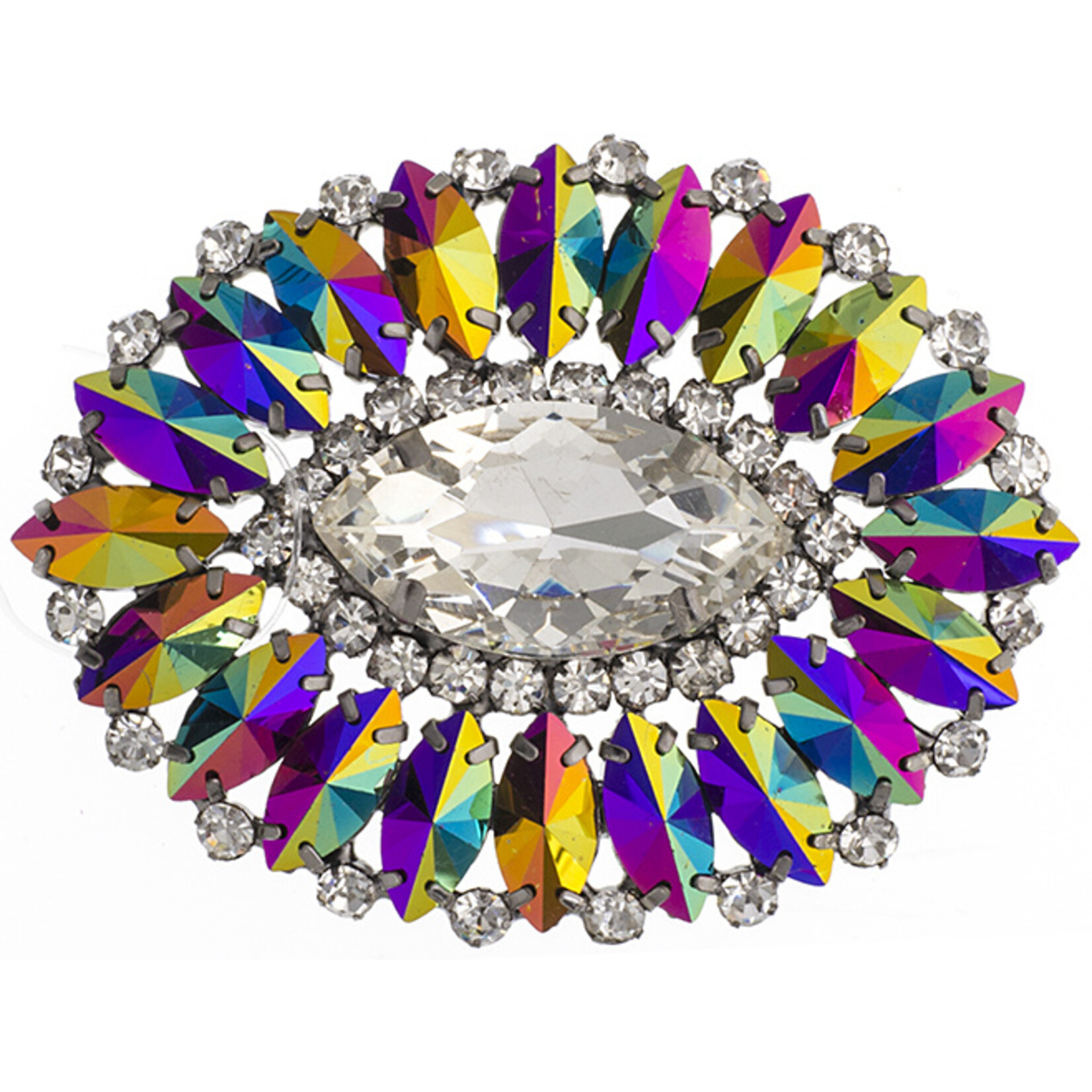 Crystal Motifs Embellishments 6x7cm Oval