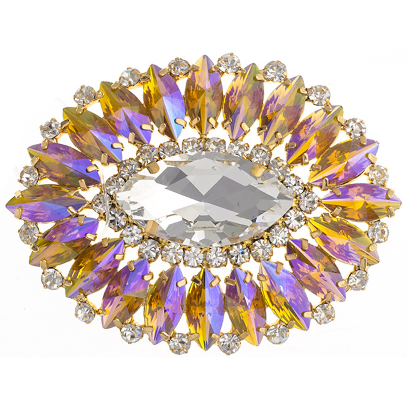 Crystal Motifs Embellishments 6x7cm Oval