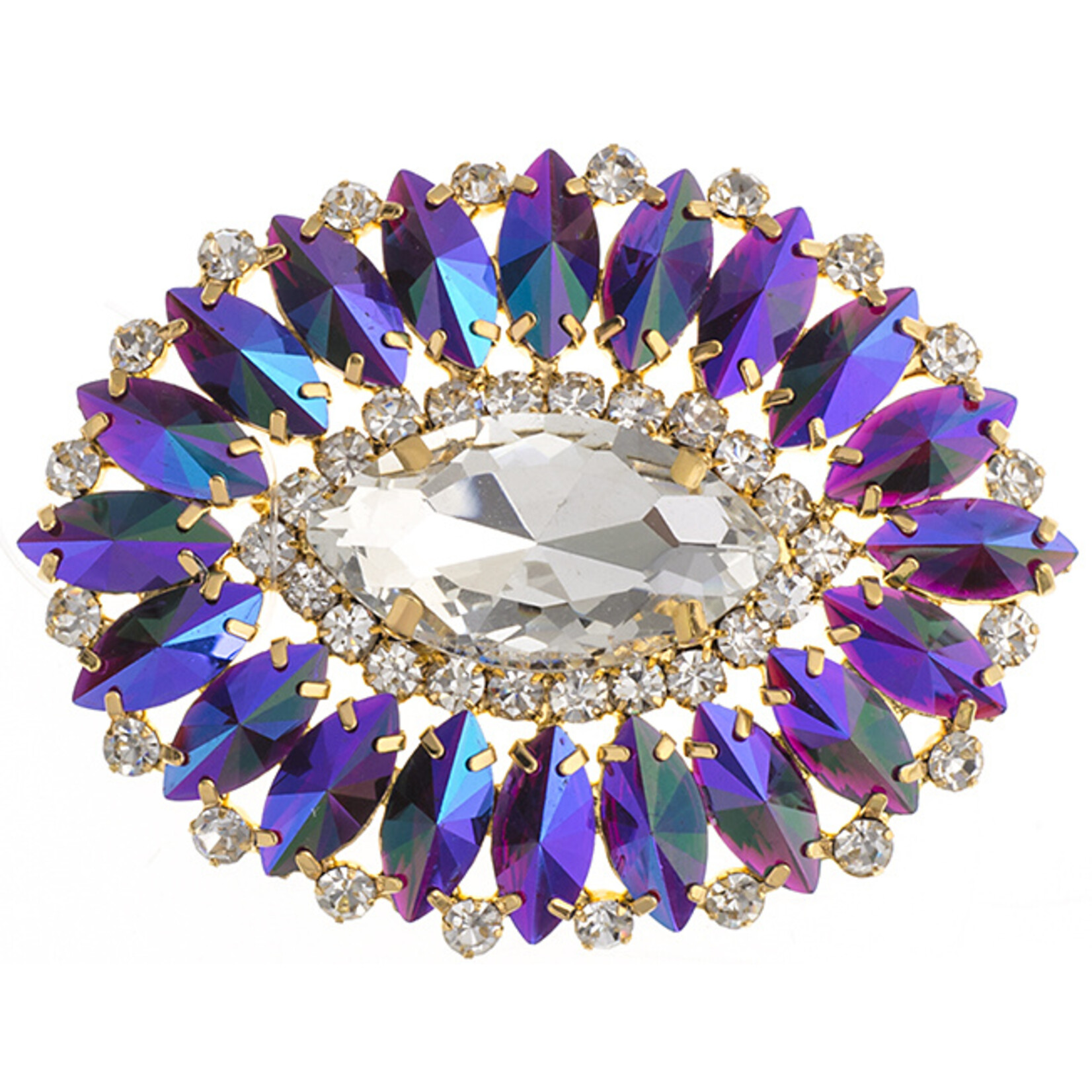 Crystal Motifs Embellishments 6x7cm Oval