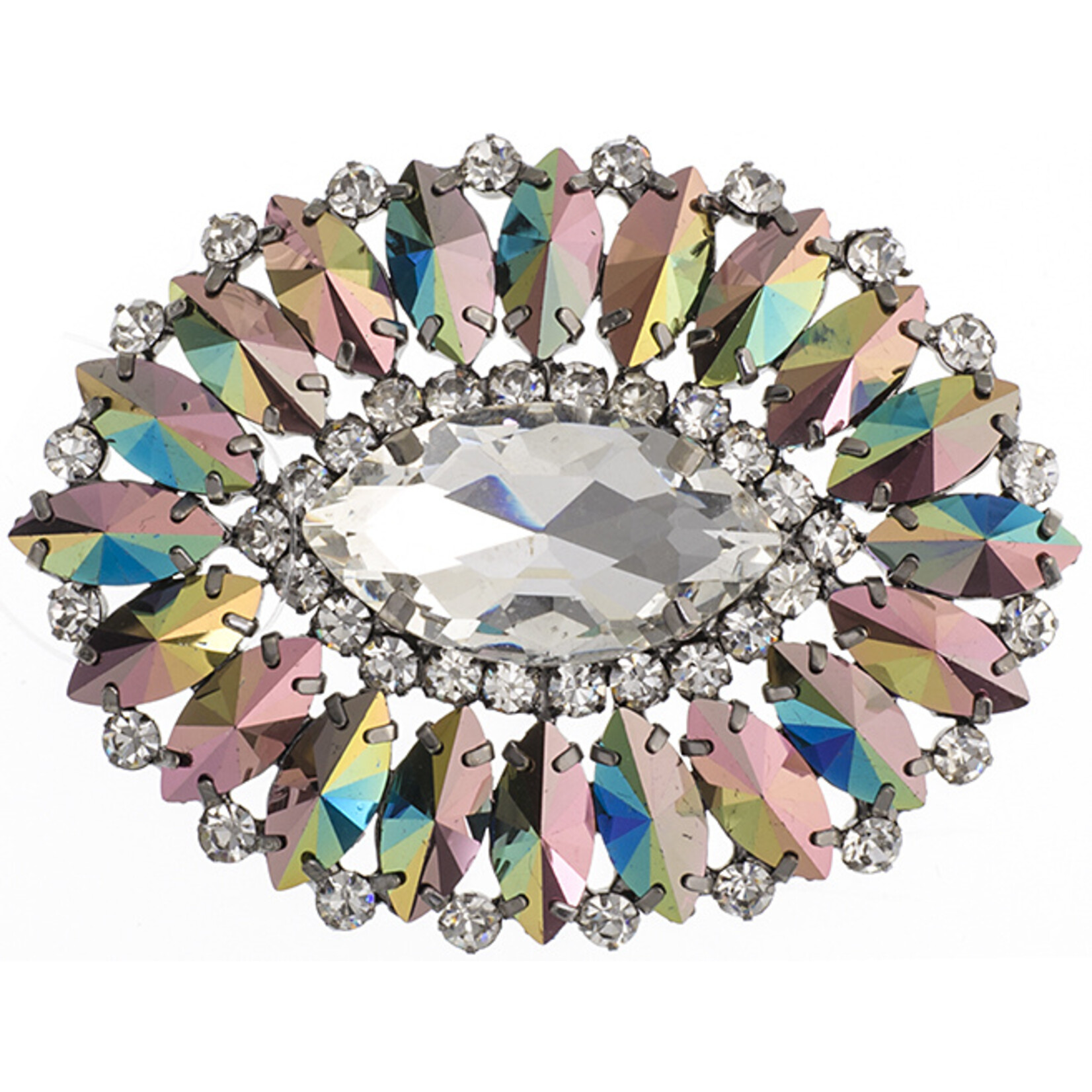 Crystal Motifs Embellishments 6x7cm Oval