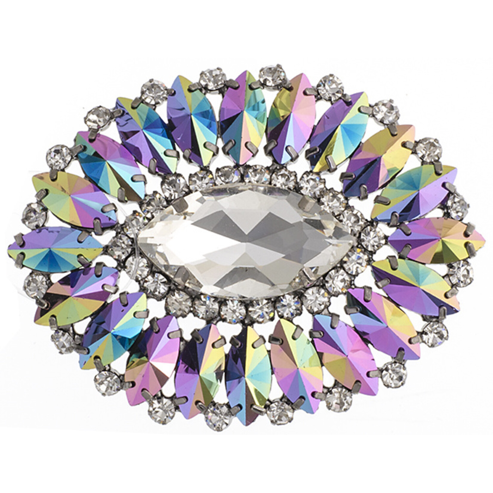 Crystal Motifs Embellishments 6x7cm Oval