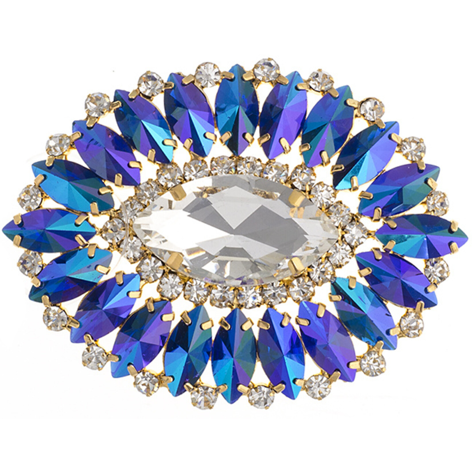 Crystal Motifs Embellishments 6x7cm Oval