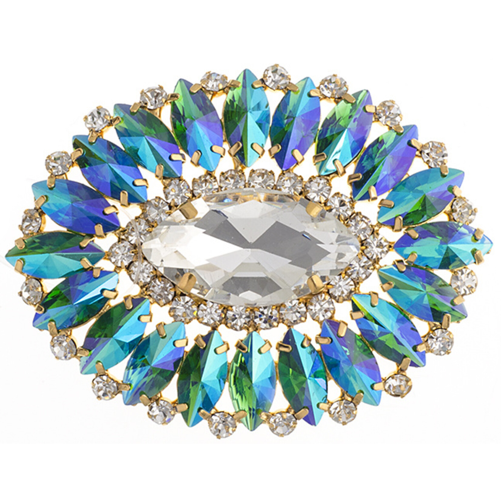 Crystal Motifs Embellishments 6x7cm Oval