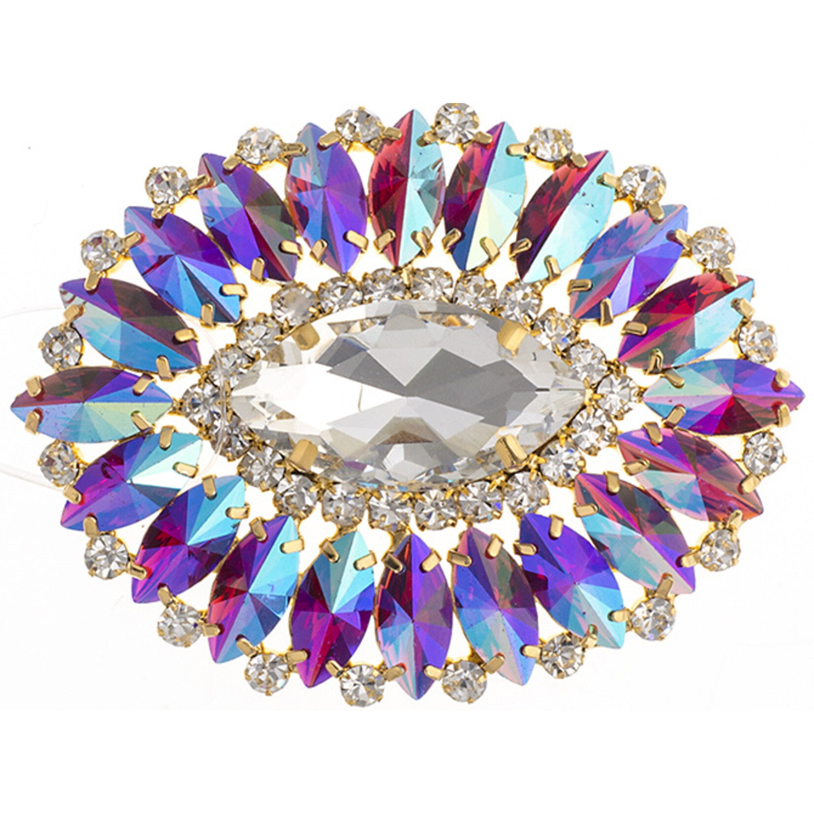 Crystal Motifs Embellishments 6x7cm Oval