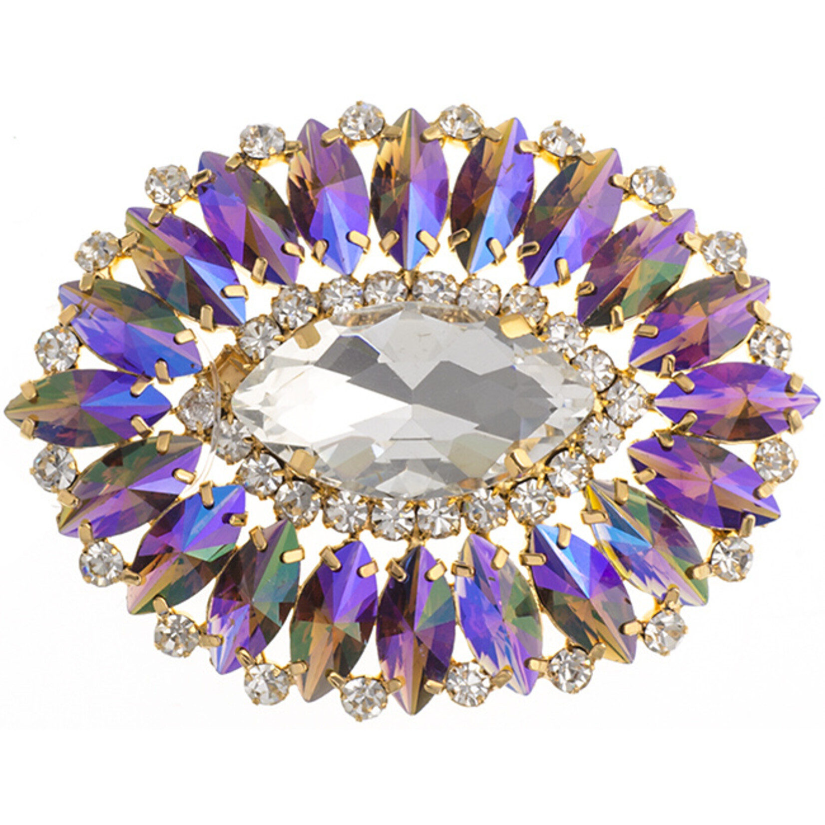 Crystal Motifs Embellishments 6x7cm Oval