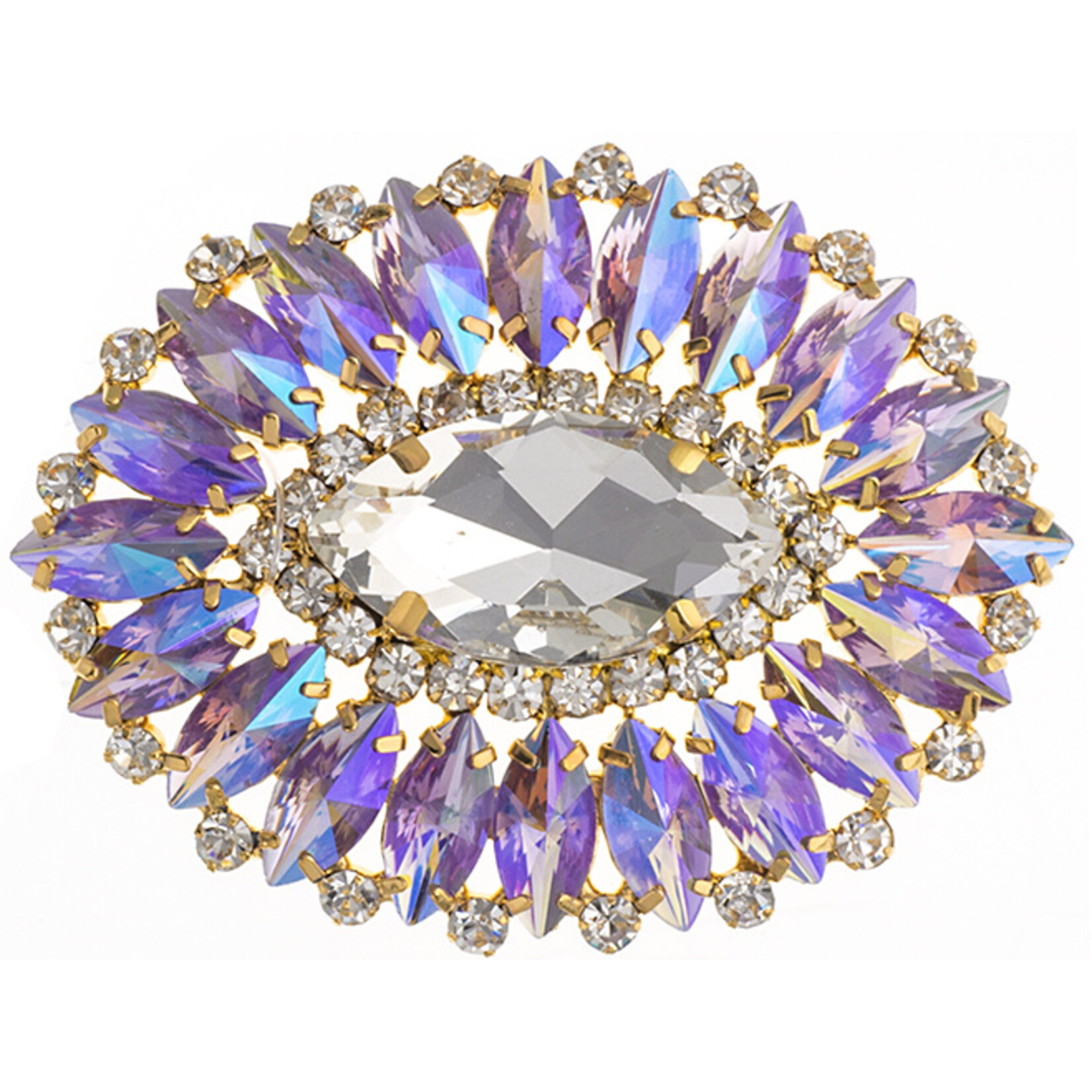 Crystal Motifs Embellishments 6x7cm Oval