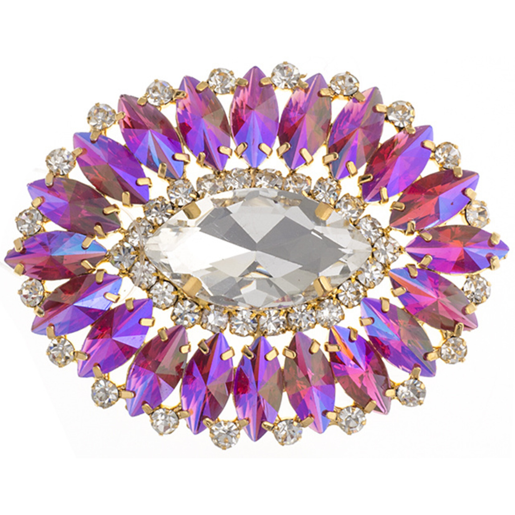 Crystal Motifs Embellishments 6x7cm Oval