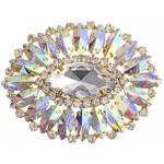 Crystal Motifs Embellishments 6x7cm Oval