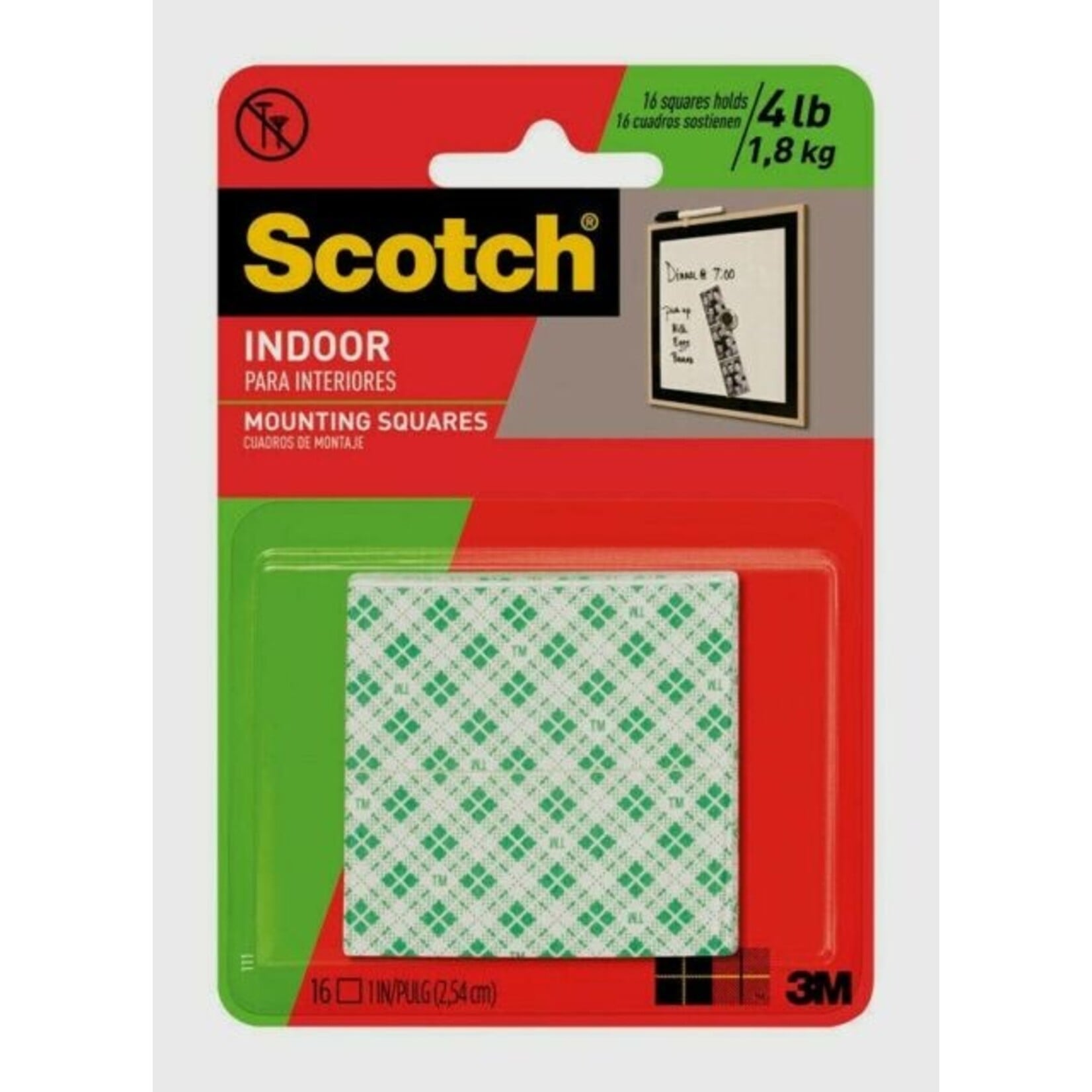 Mounting Tape Squares 1 X 1 Inches Squares