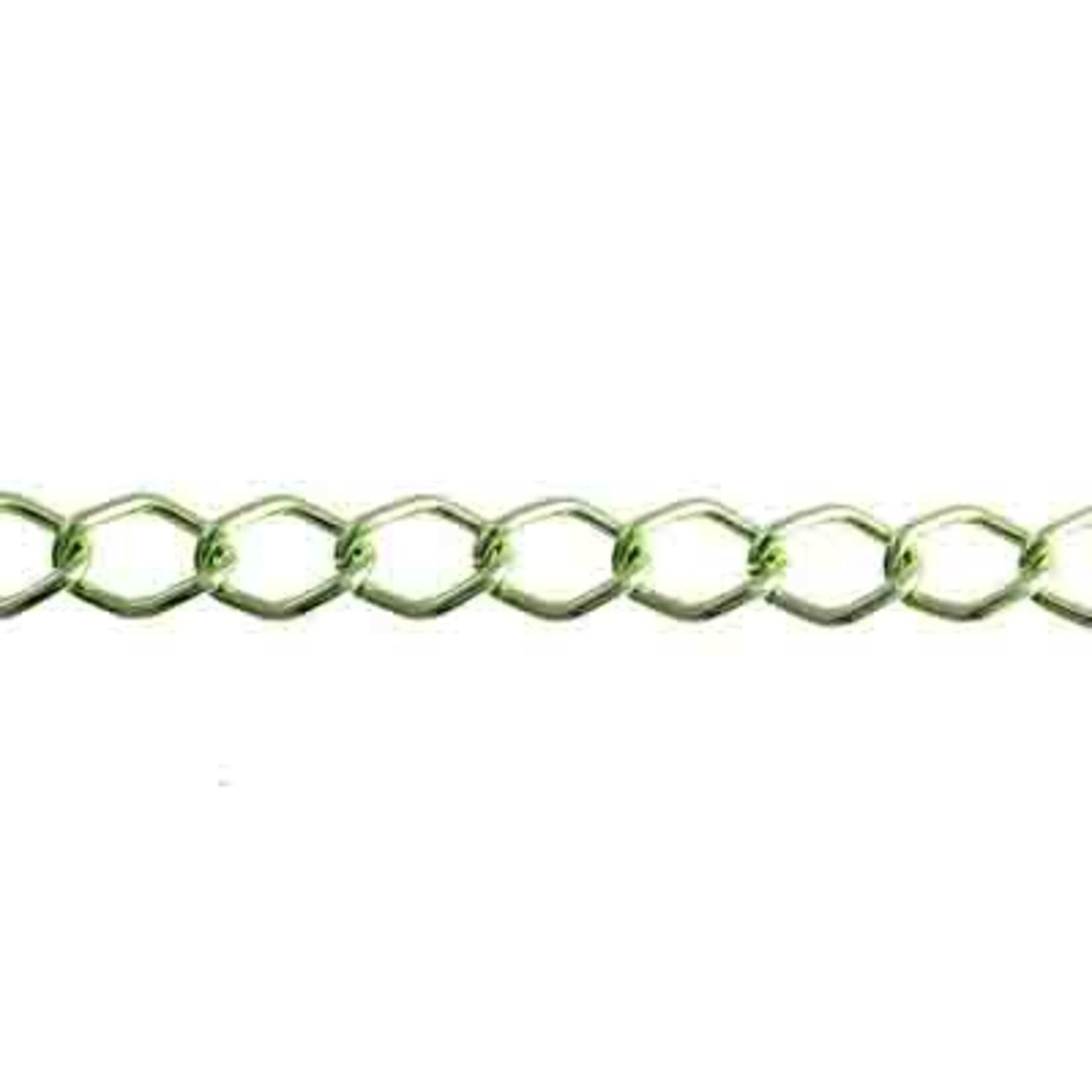 Aluminum Chain 50m/spool Lime Green 11 x 8mm