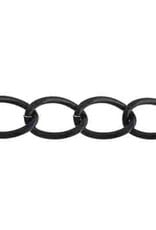 Aluminum Chain 25m/Spool Black 19 x 13mm