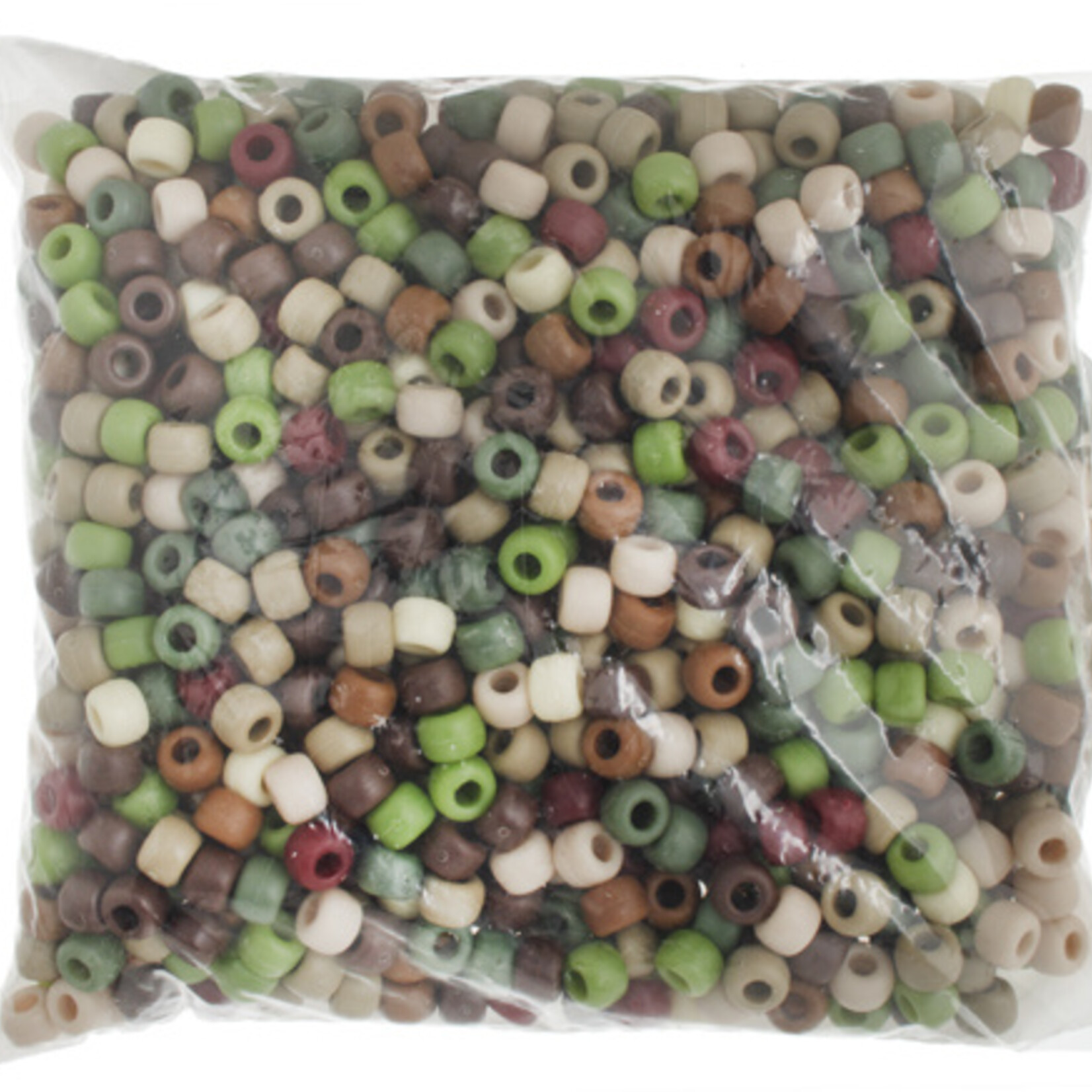 Crowbeads 9mm (1000pcs)  Camouflage Multi-Color Opaque