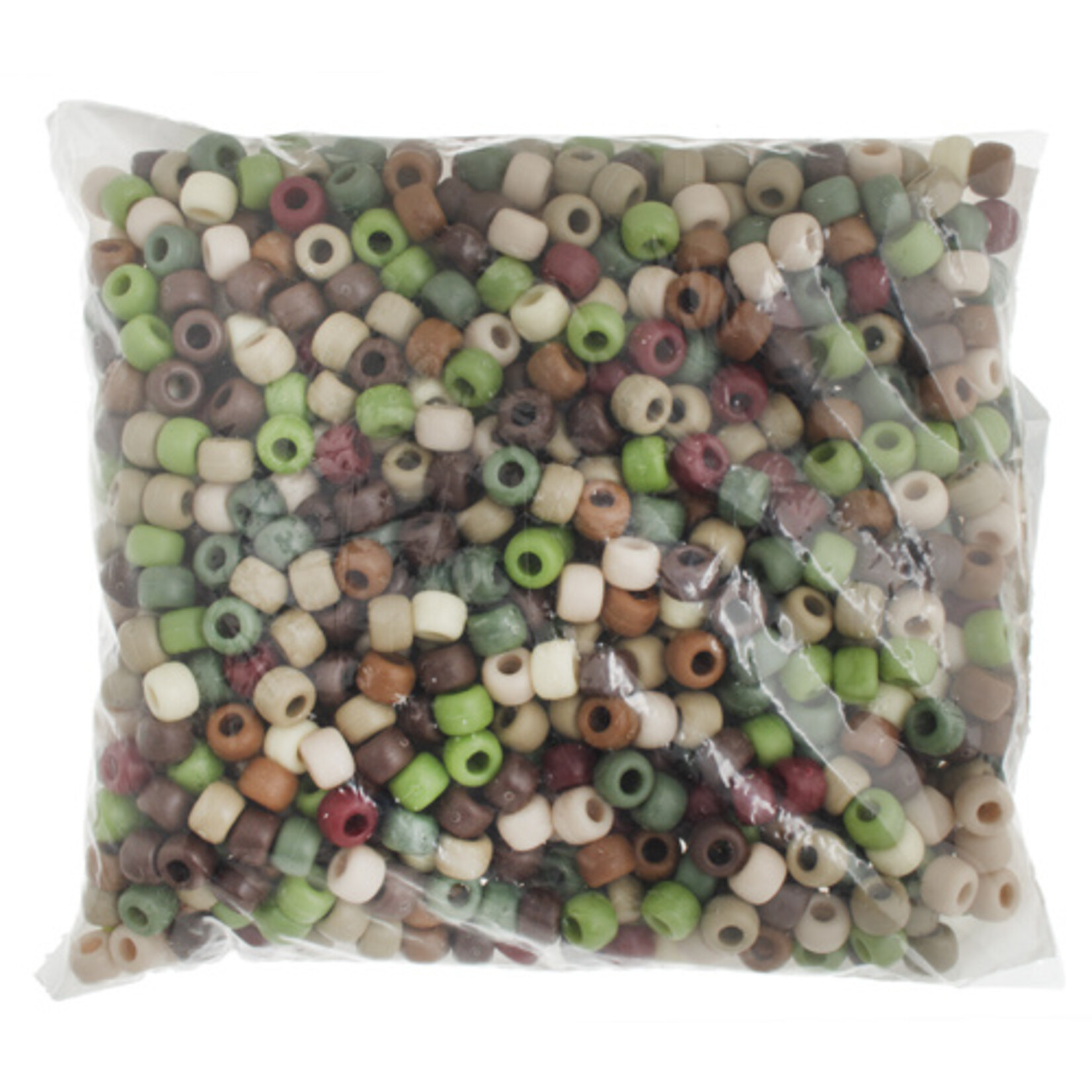 Crowbeads 9mm (1000pcs)  Camouflage Multi-Color Opaque