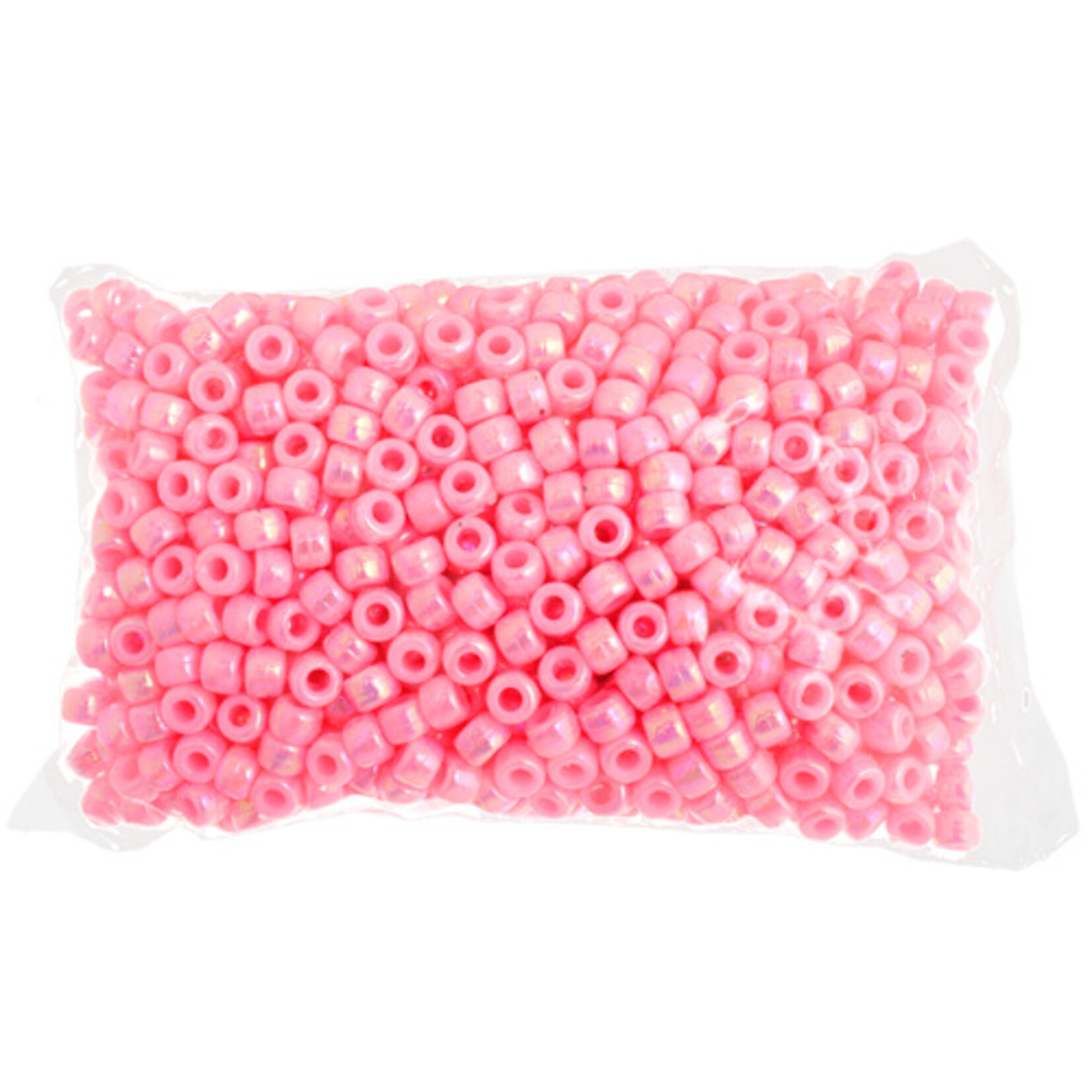 Crowbeads 9mm (1000pcs)  Pink Opaque AB