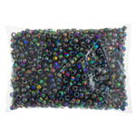 Crowbeads 9mm (1000pcs)  Black Opaque AB