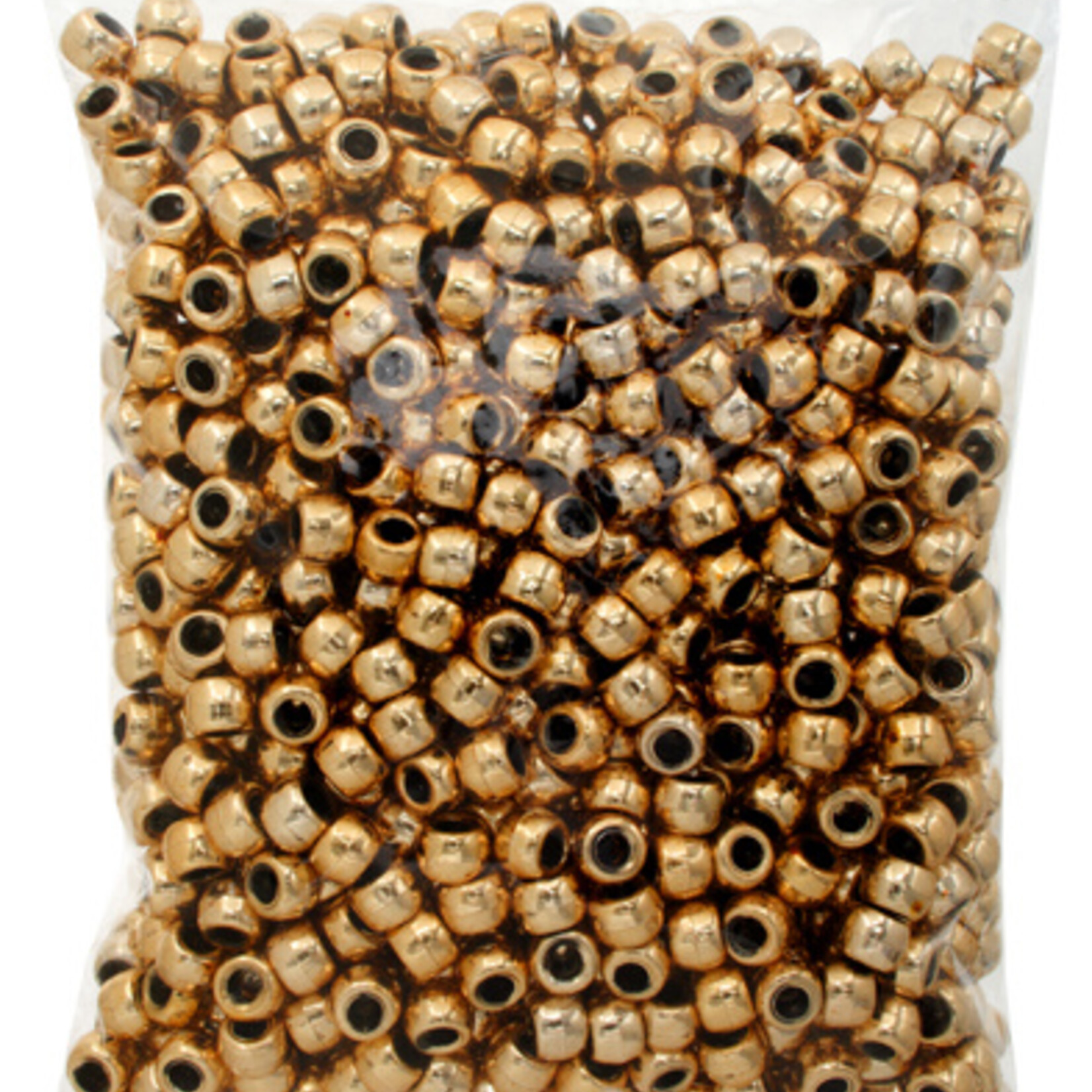 Crowbeads 9mm (1000pcs)  Gold Metallic