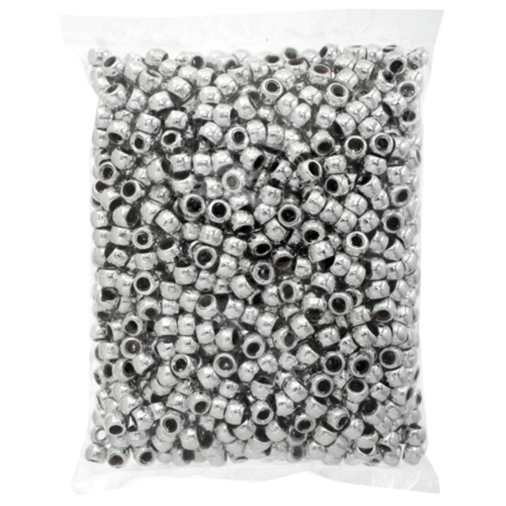 Crowbeads 9mm (1000pcs)  Silver Metallic