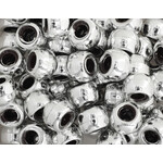 Crowbeads 9mm (60pcs) Silver Metallic