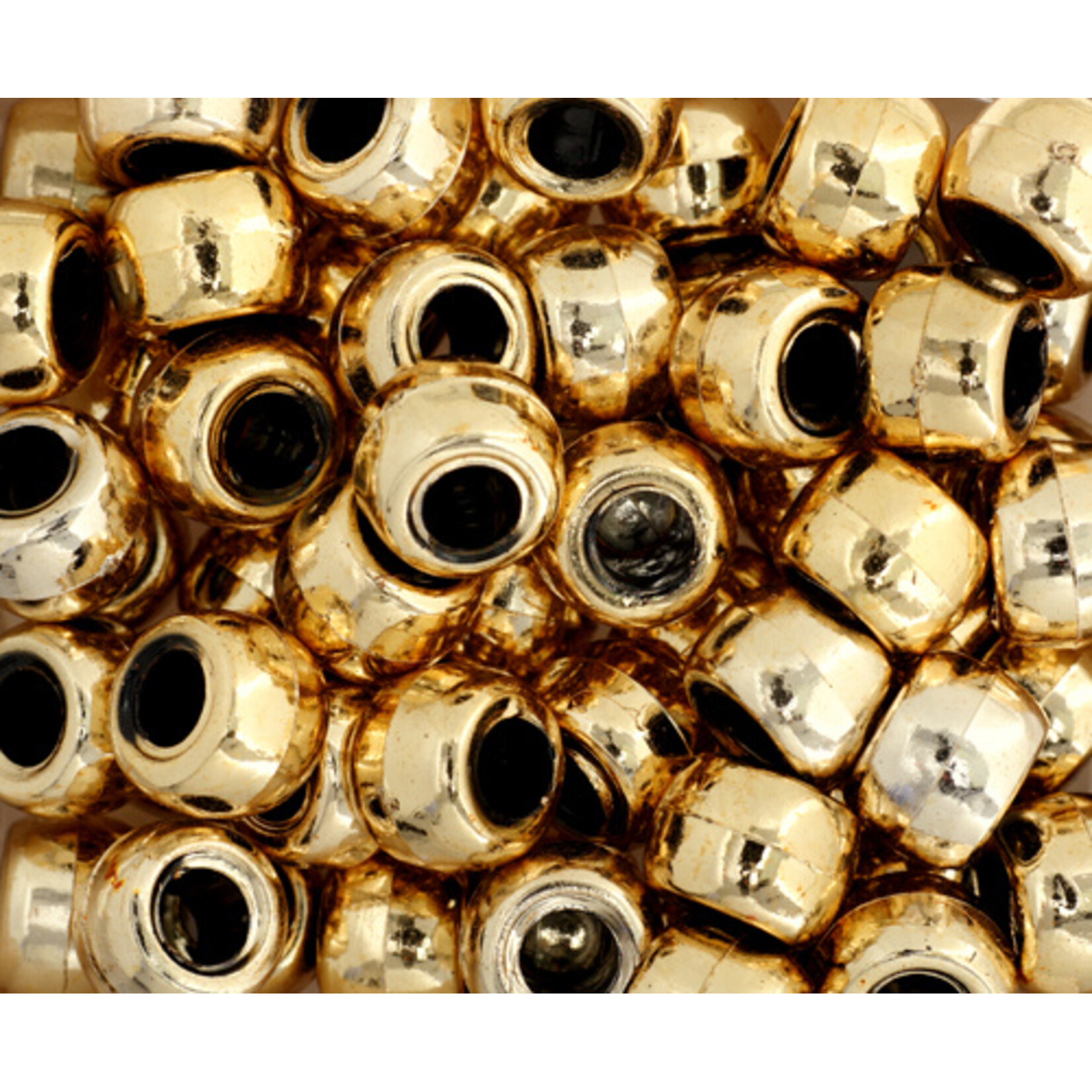 Crowbeads 9mm (60pcs) Gold Metallic