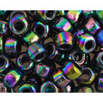 Crowbeads 9mm (60pcs) Black Opaque AB