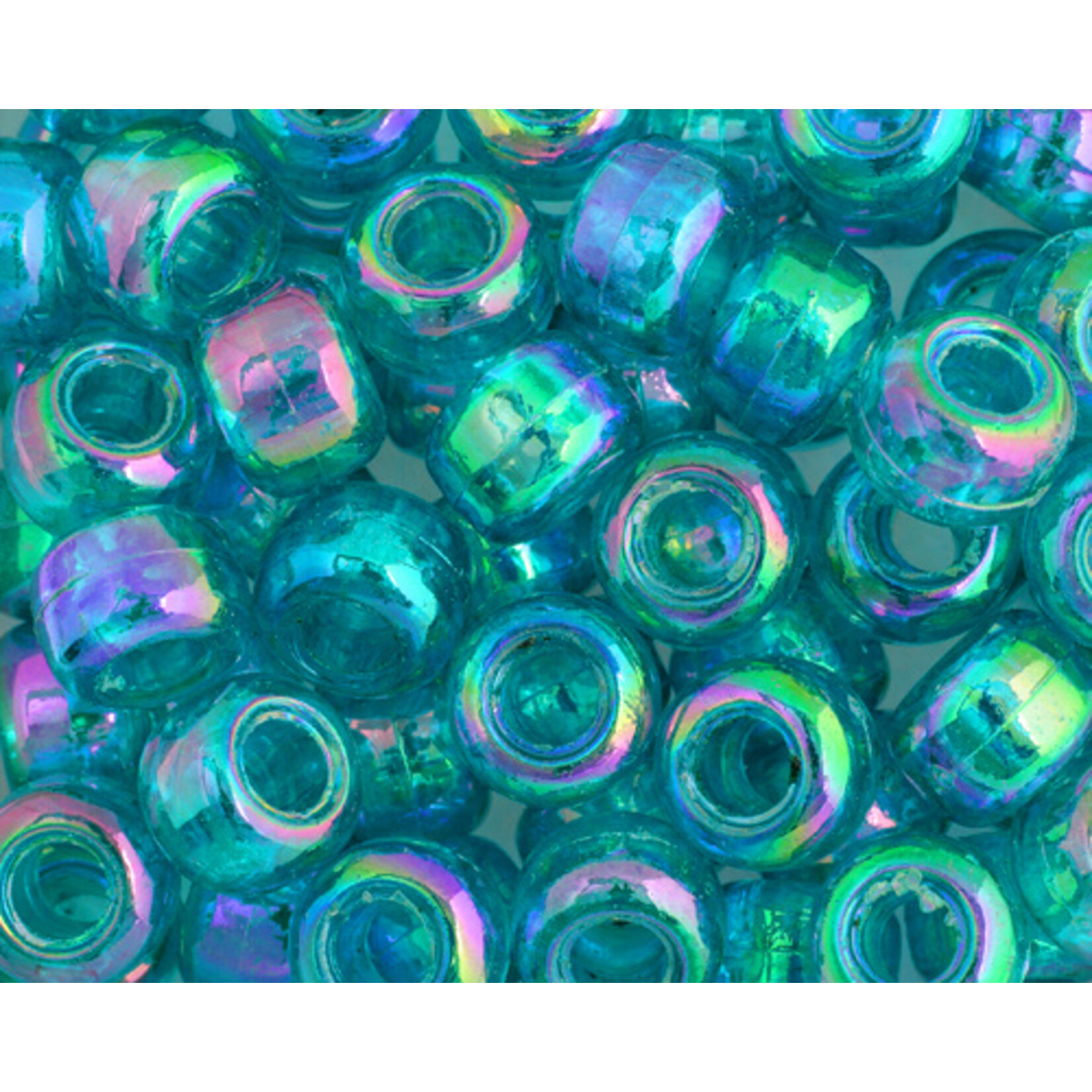 Crowbeads 9mm (60pcs) Turquoise Opaque AB