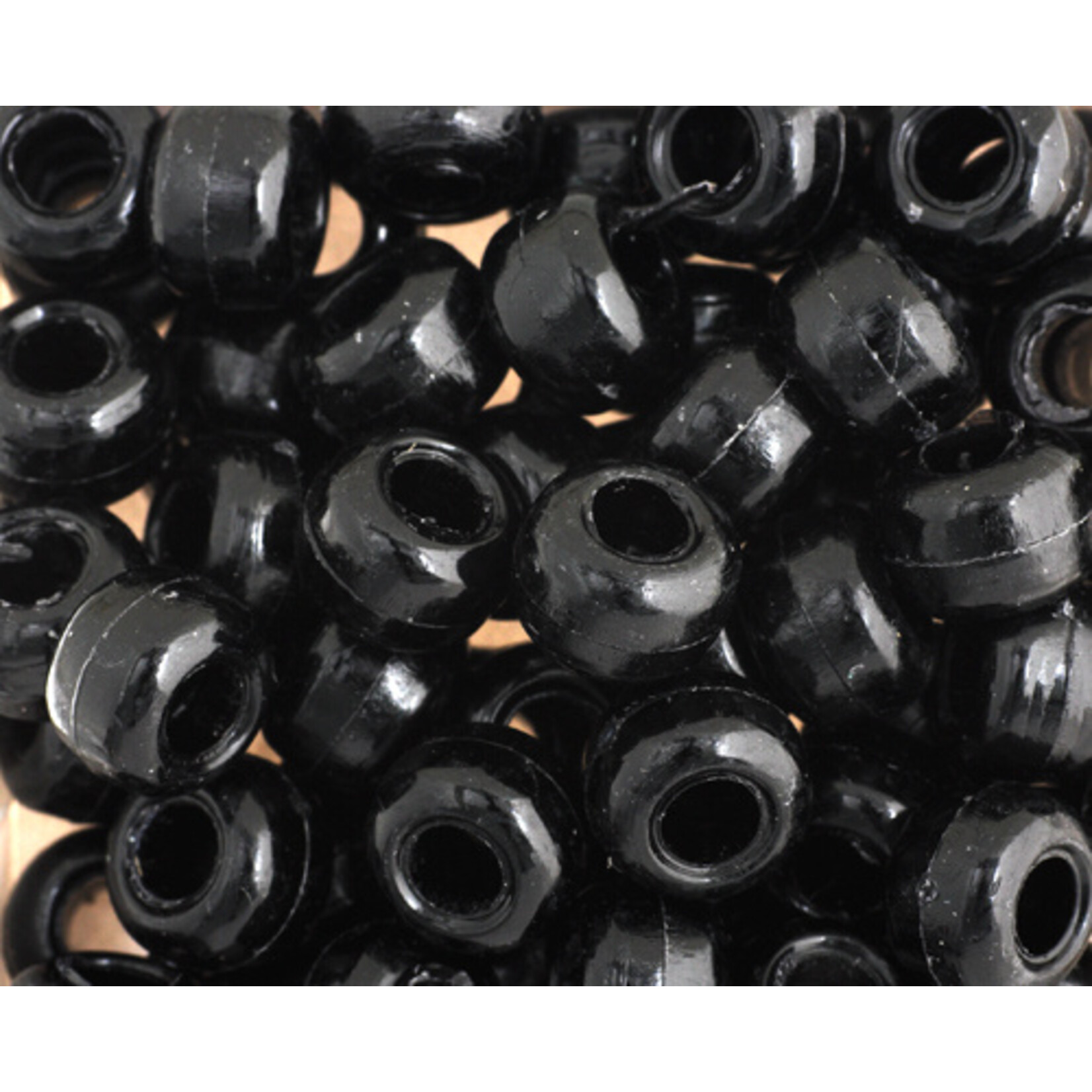 Crowbeads 9mm (60pcs) Black Opaque