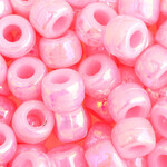 Crowbeads 9mm (60pcs) Pink Opaque AB