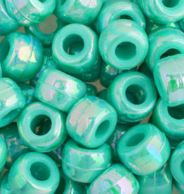 Crowbeads 9mm (60pcs) Light Turquoise Opaque AB