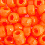 Crowbeads 9mm (60pcs) Orange Opaque