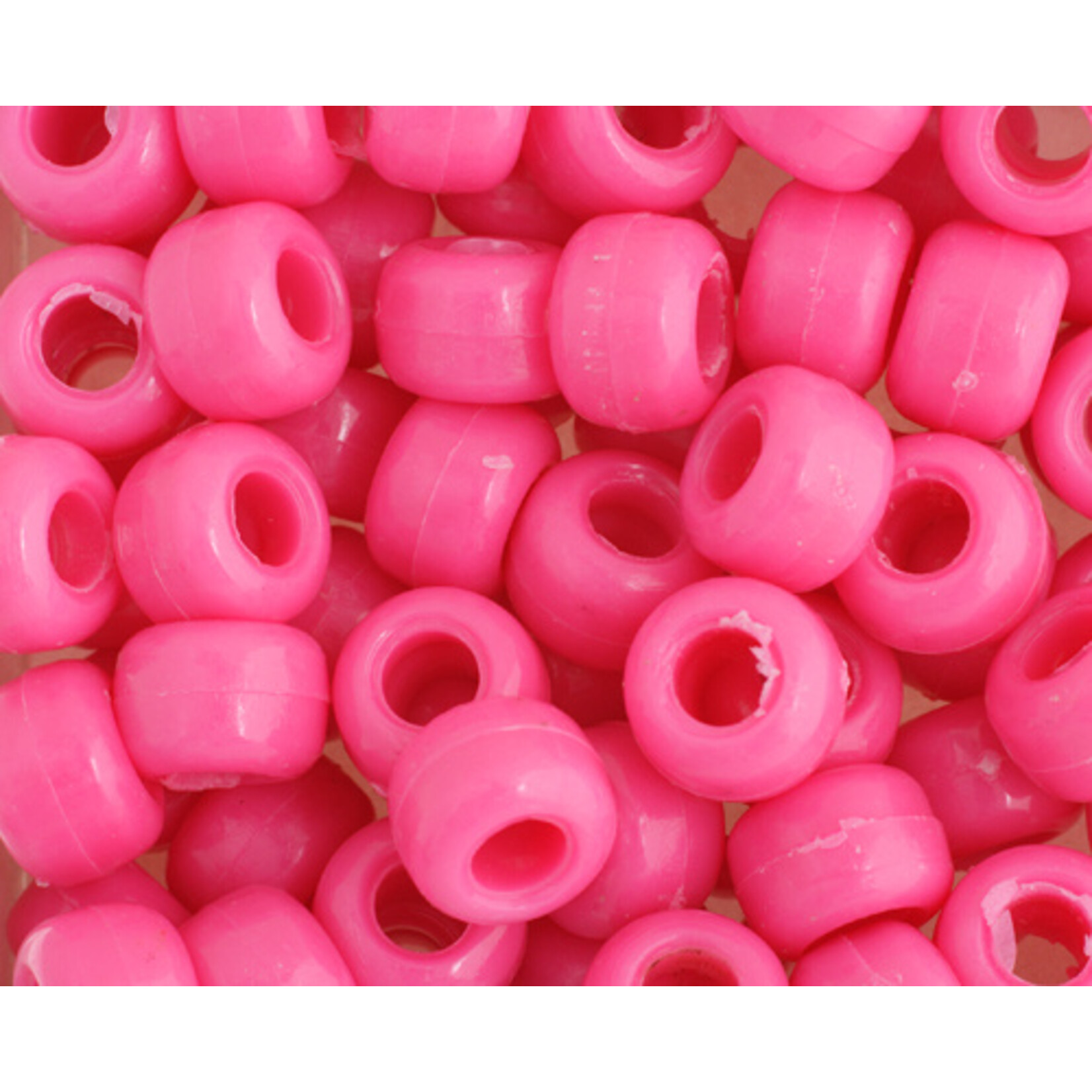 Crowbeads 9mm (60pcs) Hot Pink Opaque