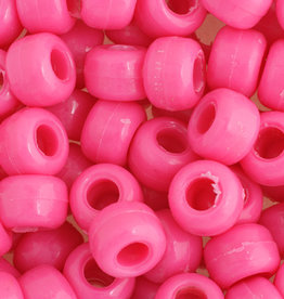 Crowbeads 9mm (60pcs) Hot Pink Opaque